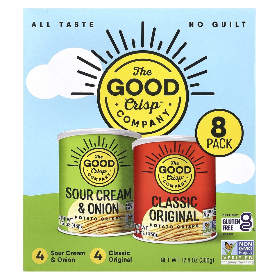 Potato Crisps, Variety Pack, 8 Count, 1.6 oz (45 g) Each