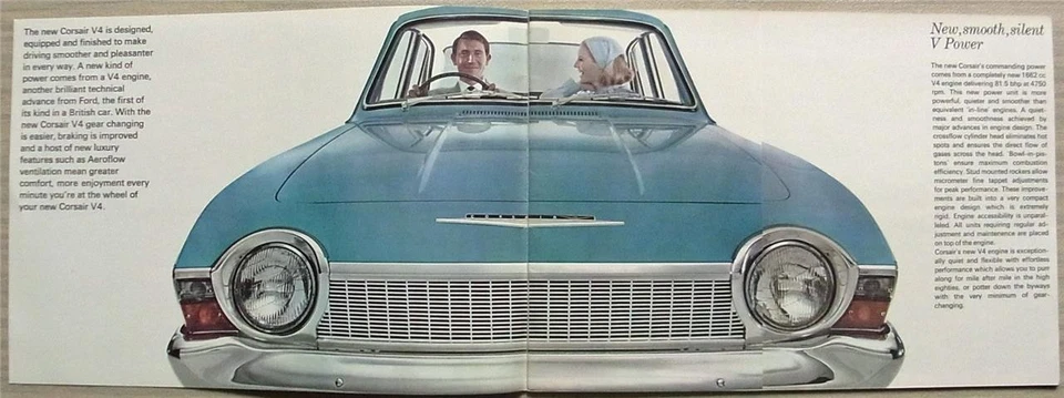 FORD CORSAIR V4 & V4 GT Car Sales Brochure 1967 #153447/6610/60M/DOM - Image 2 of 4