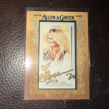 Courtney Hansen 2020 Allen and Ginter Auto Gold Ink #MA-CH Mini Framed Autograph
