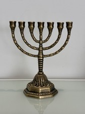 Chandelier Menorah À 7 branches En Laiton 