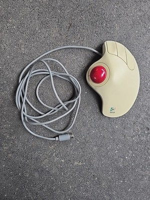 Logitech TrackMan Marble Mouse T-CH11 Tested Working, White