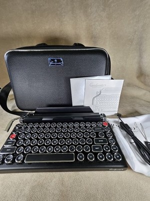 Qwerkywriter S Typewriter-style Retro Mechanical Wired & Wireless Keyboard +case