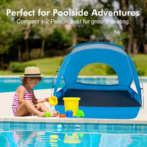 Beach Tent, Portable Sun Shelter for 2/3/4/6-8 Person with UPF 50+ UV Protection - Picture 7 of 8