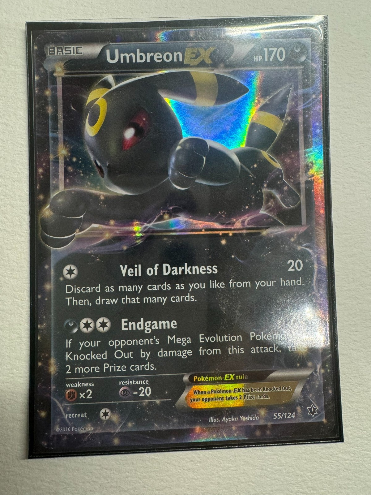 Umbreon EX 55/124 Fates Collide Holo NM