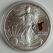 USA 1 Dollar 2003, Liberty, Privy Goat, 1 oz Silver 53.09 per troy oz