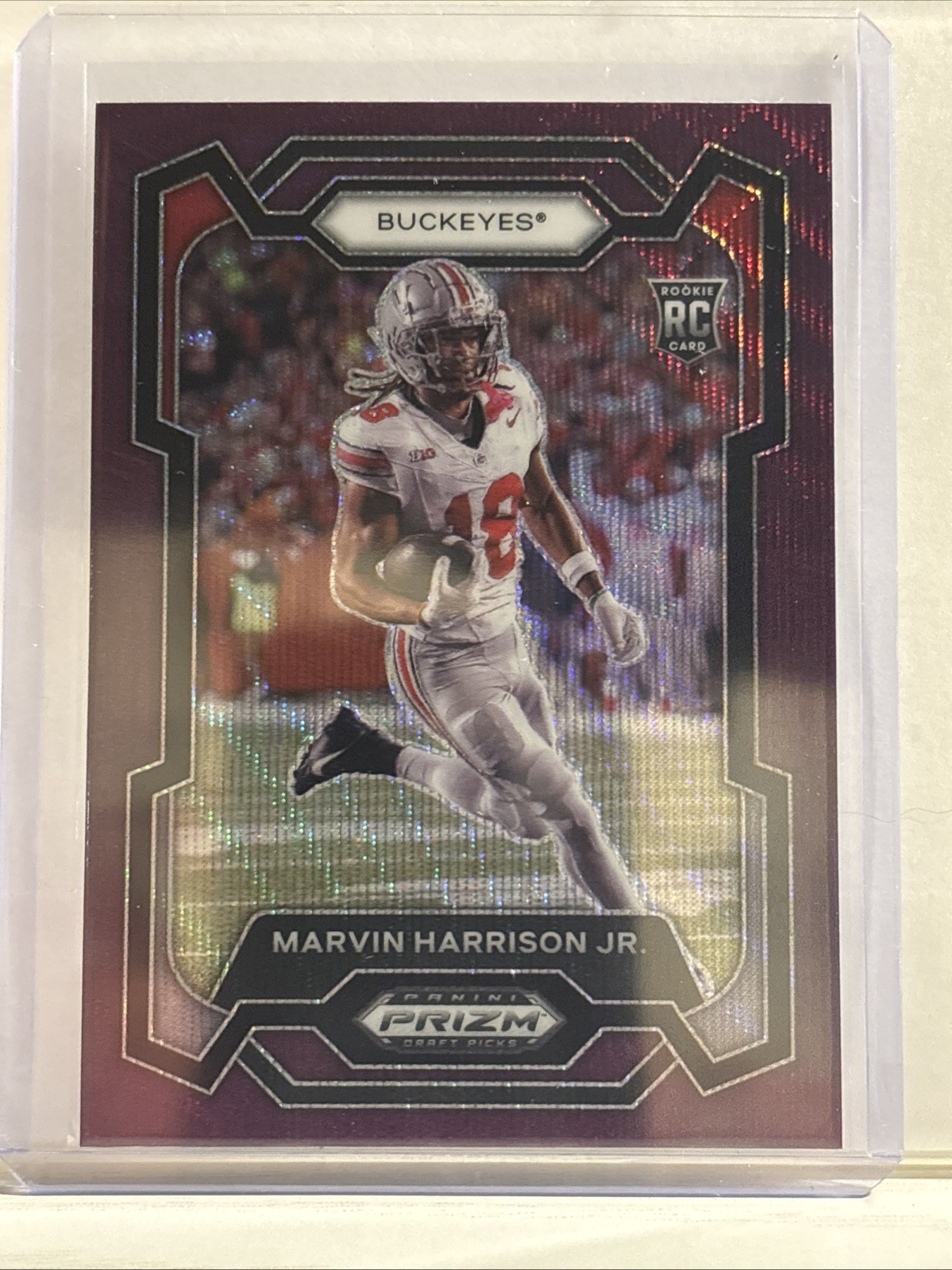 Marvin Harrison Jr. 2024 Panini Prizm Draft Picks - #104 Purple Wave Prizm (RC)