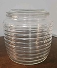 Clear Glass Beehive Style Canister Jar w/ glass lid,  6" Tall/44 oz