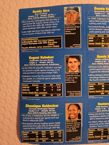 Uncut Page Sports Illustrated Kids Cards, 9 Cards, 2004-05 - Picture 3 of 16