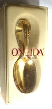 Vintage Oneida Silverplate Curved/Bent Handle Baby Spoon NIB USA