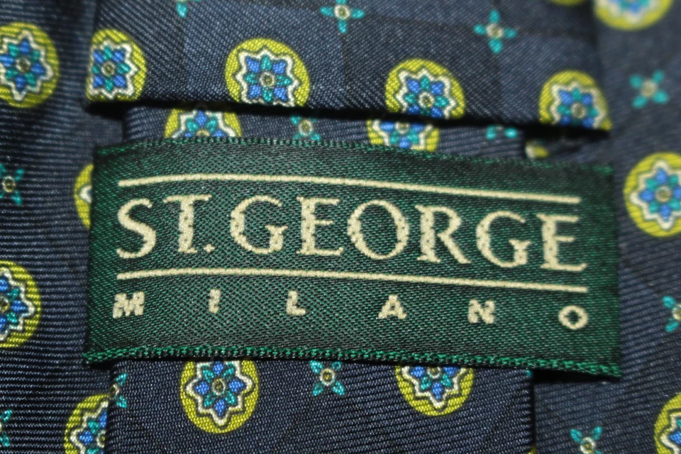 Corbata de seda ST.GEORGE hecha en Italia F86735 Foto 4 de 4