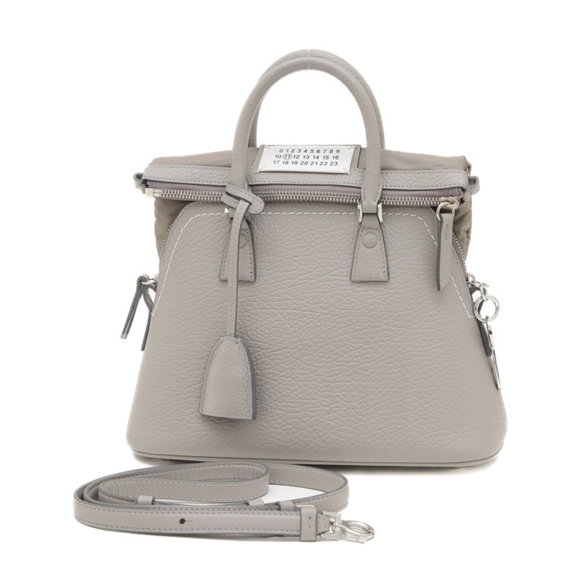 【SALE】「5AC」ミニ Maison Margiela 5AC Mini 2WAY Bag Shoulder Leather Grey