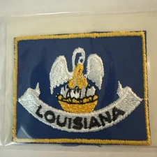 Vintage NOS, LOUISIANA, Pelican, Iron On Souvenir Patch by Voyager Emblems