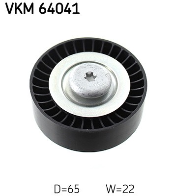 Left SKF-OE VKM 64041 Deflection/Guide Pulley, V-ribbed belt for HYUNDAI,KIA