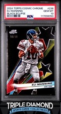 2024 Topps Cosmic Chrome #236 Eli Manning Black Eclipse #10/10 PSA 10 BNA138