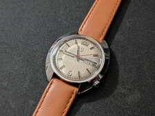 1977 Bulova Accutron 218 Tuning Fork Watch. Linen dial. Serviced and Running