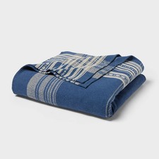 Full/Queen Yarn Dyed Plaid Cotton Blanket Dar...