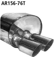 Bastuck Racing-Komplettanlage Alfa Romeo 156 1.8l + 2.5l 2x76mm scharf