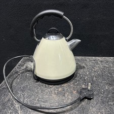 George Home Cream Fast Boil Pyramid Kettle with a 1.7-liter capacity