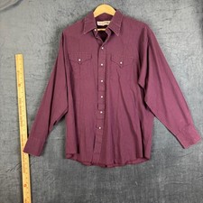 Vintage Men s Sheplers Pearl Button Down Shirt with Western Style Sz XL
