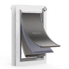 3-Flaps Pet Door for Interior and Exterior Doors, Steel Frame and Telescoping...