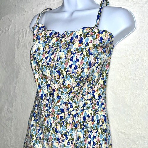 Anthropologie Maeve US 12 Wide Leg Jumpsuit Floral Button Front Women’s - Picture 6 of 19