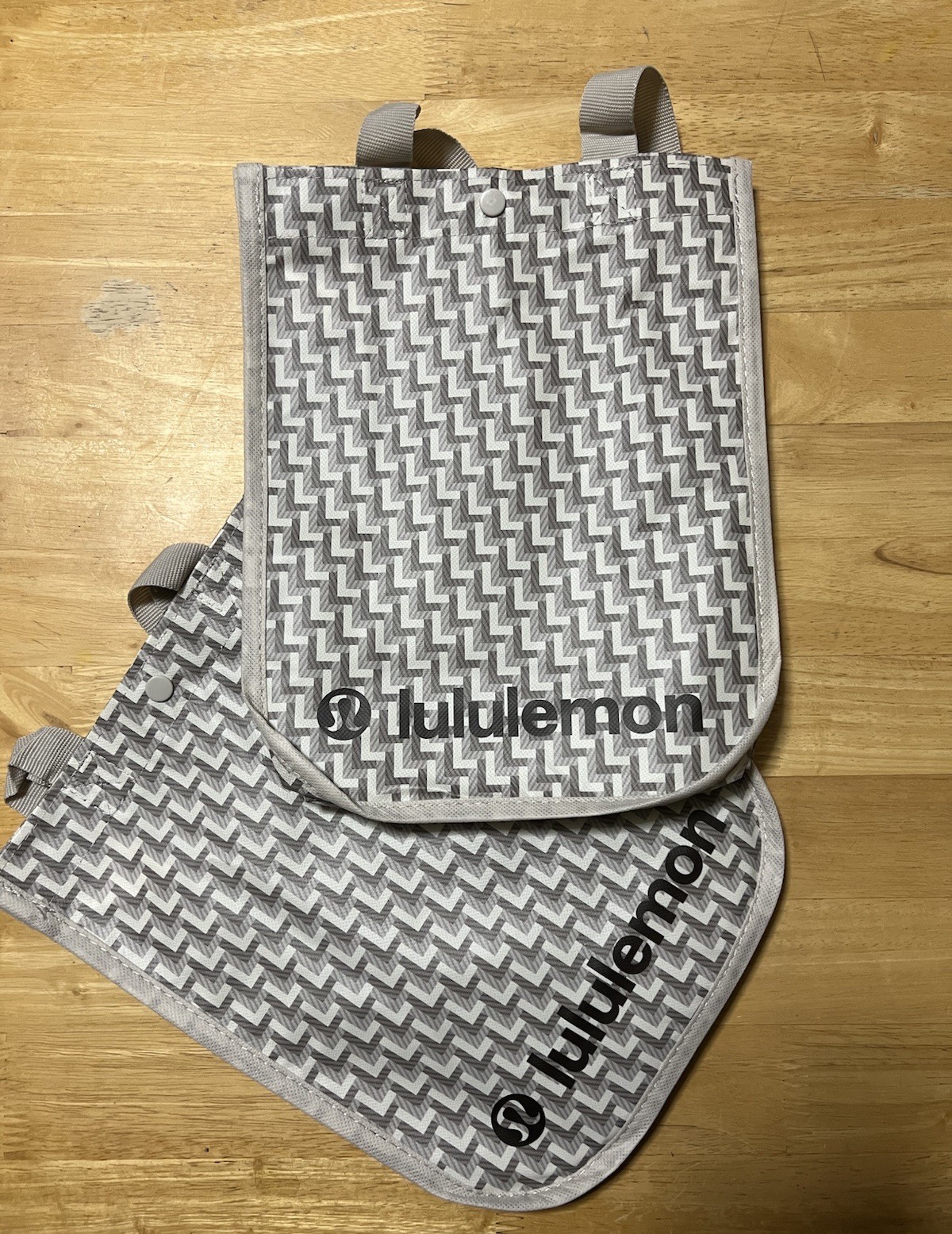 LOT OF 2 NEW Lululemon Reusable Shopping Tote Bag Holiday 2025 Edition - Ivory