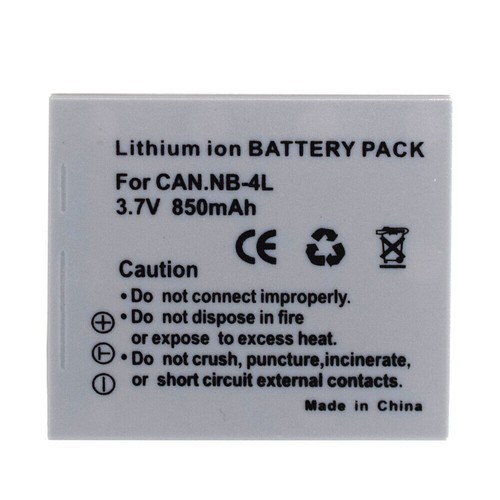 NB-4L NB4L NB-4LH 3,7V 850mAh Li-Ion Akkupack für Canon Digitalkamera - Bild 7 von 9
