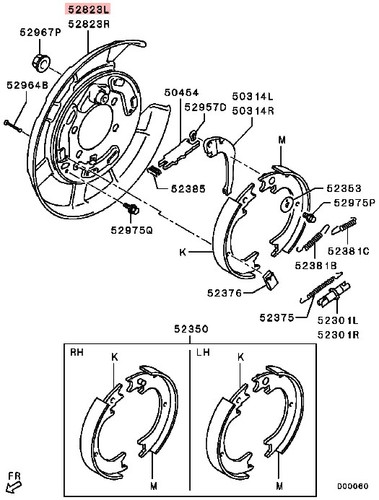 Brake Disc Dust Cover Rear Left for Mitsubishi PAJERO SHOGUN V98W MK4 3.2 DiD - Picture 2 of 6
