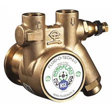 Fluid-O-Tech Pa 074X Pump, 3/8" Nptf, 34 Max. Gph, Brass, 70 Mesh