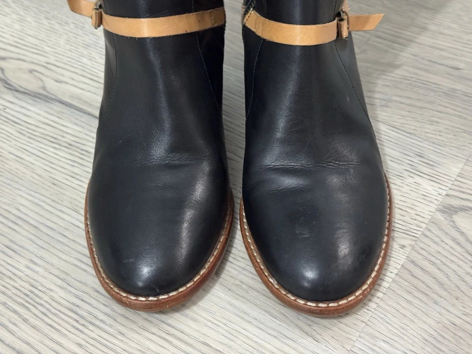 Botas de montar Schuler & Sons Philadelphia negras de cuero completo hasta la rodilla talla 10 Foto 3 de 4