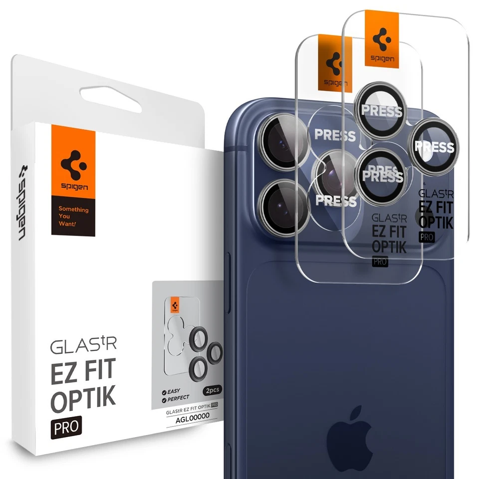 Protector de lente de cámara para iPhone 17 Pro / Max | Spigen [GlasTR Optik Pro EZ Fit] Foto 2 de 4