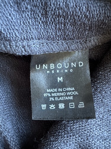 Unbound Merino Hoodie Herren grau kompakt Reisejacke Taschen durchgehender Reißverschluss Medium - Bild 4 von 5