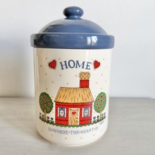 VTG 90s B&D Japan Cookie Canister 9" Home Is Where The Heart Is