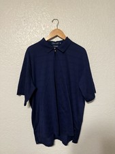 Polo Golf Ralph Lauren Performance Shirt Men's XL Blue Striped Stretch Casual