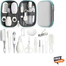 Baby Grooming Kit Infant Safety Care Set with Nail Clippers Hair Brush