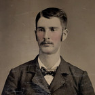 Tintype of a Handsome Young Man Mustache Hand Tinting Watchchain — photo 2