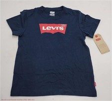 Levi's Boys' Short Sleeve Batwing Logo T-Shirt - Navy Blue 7 SEE DEAL  
