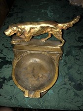 ARMADURA RARA BRONCE⼼ CO. POR MAESTRO ARTESANO PUNTERO PERRO DE CAZA C. 1930’S