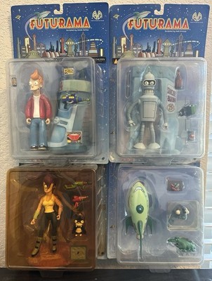 RARE: Complete Set Of 4: Futurama Action Figure Set - Moore Collectibles