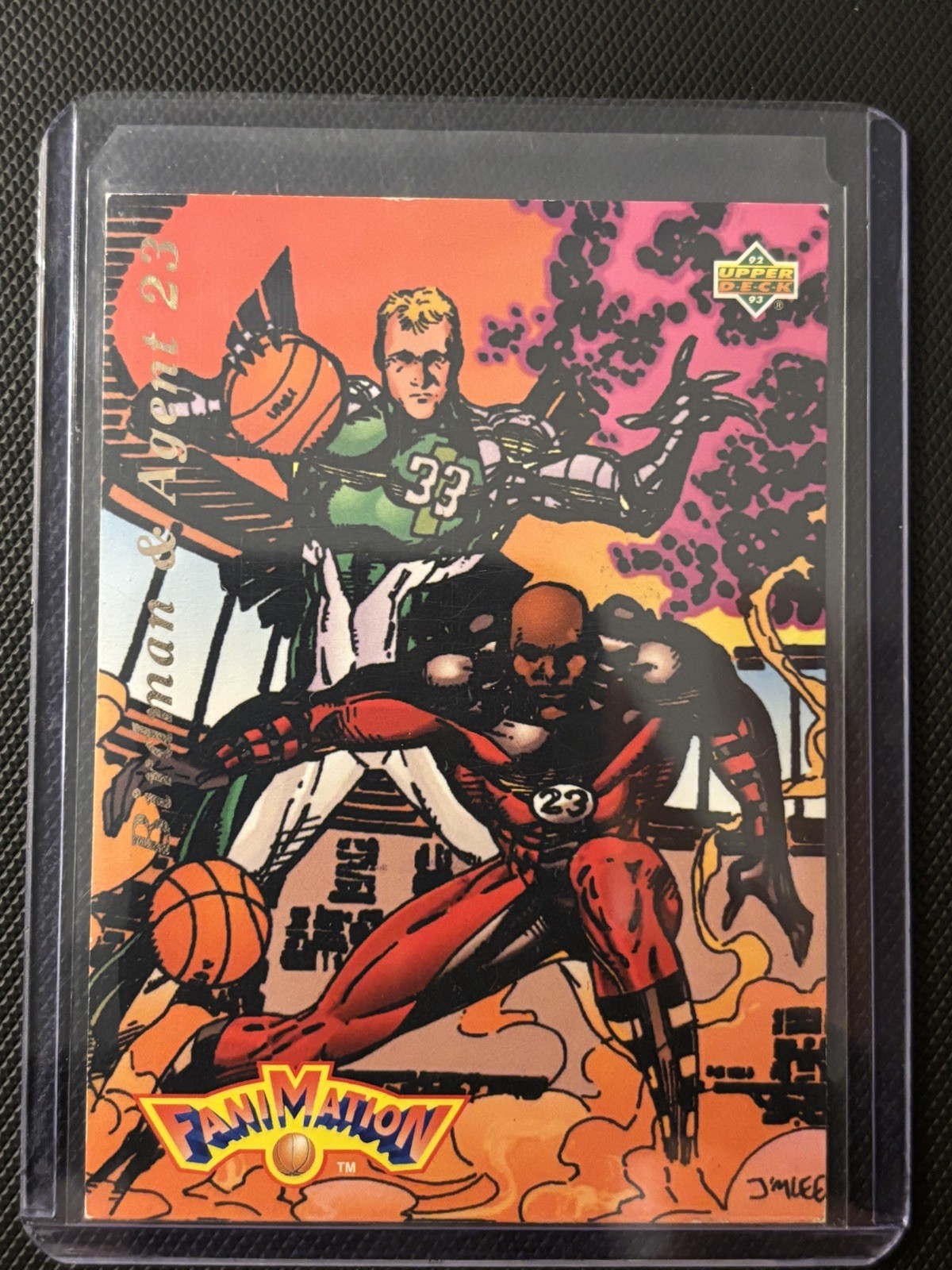 1992-93 Upper Deck #510 Larry Bird/Michael Jordan FAN Chicago Bulls Fanimation