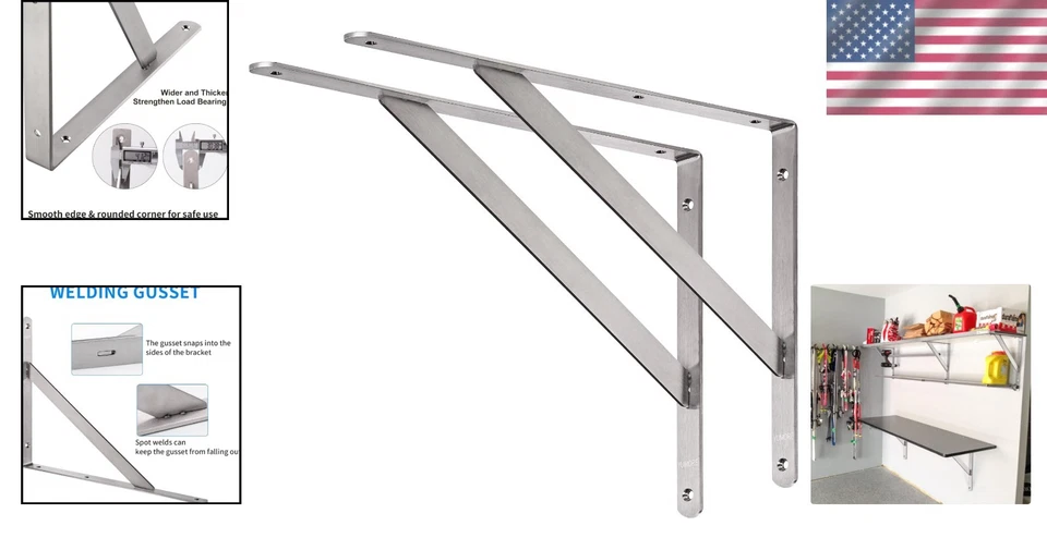 Heavy Duty Shelf Support with 550lb Load Capacity - Image 2 of 4