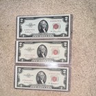 *Lot of 3* 1953 US $2 Red Seal Banknotes - Uncirculated Pristine Condition — photo 1