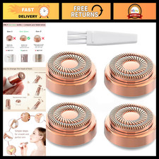 Facial Hair Removal Replacement Heads, 4 Pack, 18K Gold-Plated, Gen 2 Compatible