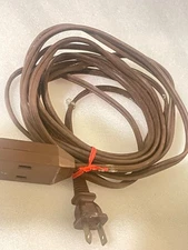 Indoor Brown 15 Feet 2-Wire KB-1F 3 outlet Extension Cord E186244(3H)