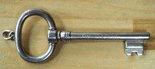 Tiffany  Co. Large Oval Key Sterling Silver Pendant Charm 2.5" - FREE SHIPPING 