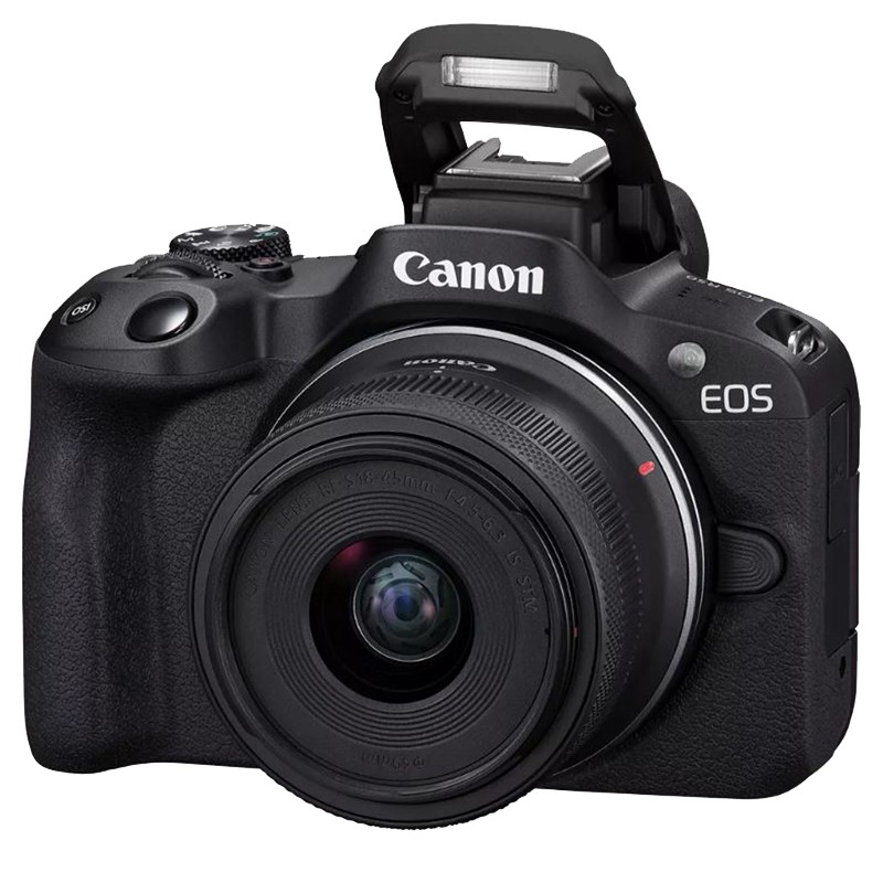 Canon EOS R50 Mirrorless Camera Black + 18-45mm IS STM Lens Kit Essential Bundle