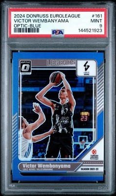 Rare PSA 2024-25 Donruss Optic Blue Victor Wembanyama Euroleague