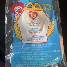 TY McDonald's Teenie Beanie 13 NEON the Seahorse 2000 Sealed New 5841