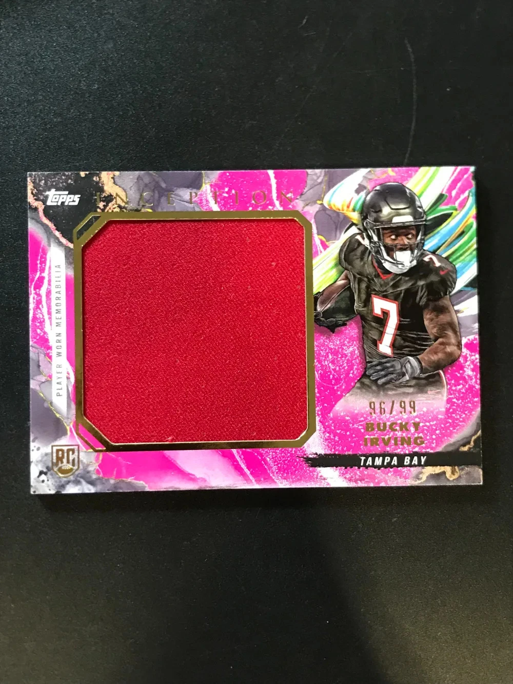 Bucky Irving Topps Inception Rookie Jumbo Relics #RJRBI Magenta