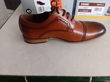 Stacy Adams Dickinson Size 6 Boys Cognac Dress Shoes